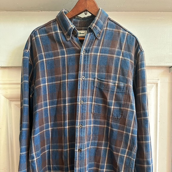 L.L. Bean vintage flannel plaid shirt Men’s small regular - Picture 1 of 4